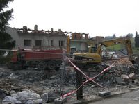 Demolice objektu kulturního domu v Horním Benešově