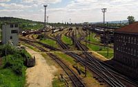 Práce na železničním svršku v žst. Brno - Maloměřice