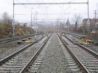 Práce na železničním svršku v žst. Brno - Maloměřice